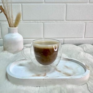 Taza Doble vidrio con asa 70ml (x6)